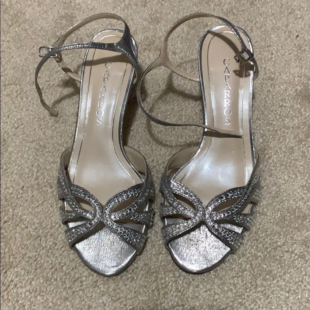 Silver size 6.5 dress sandal